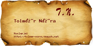 Tolmár Nóra névjegykártya